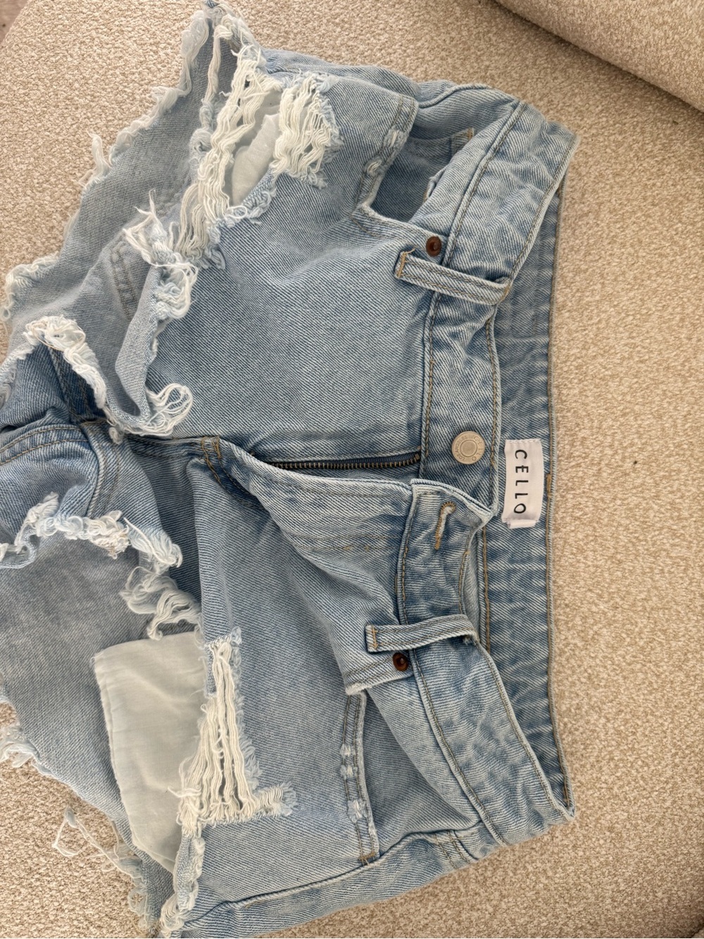 Cello Light Blue Denim Shorts